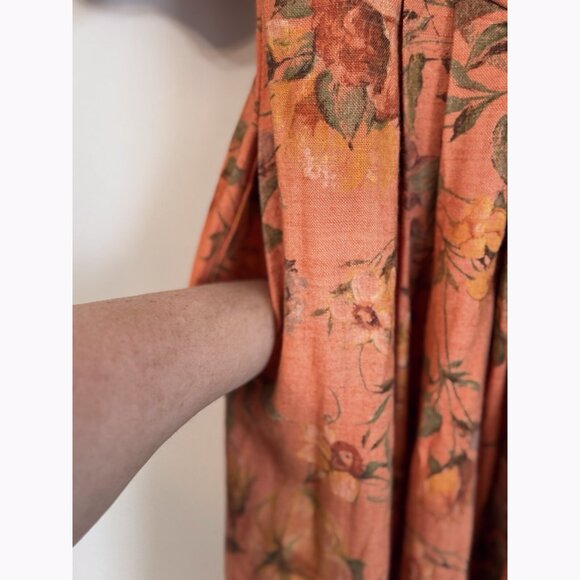 Vintage Country Line Womens Floral Midi Dress Sz 8 Milkmaid Cottagecore Romantic - Picture 9 of 16